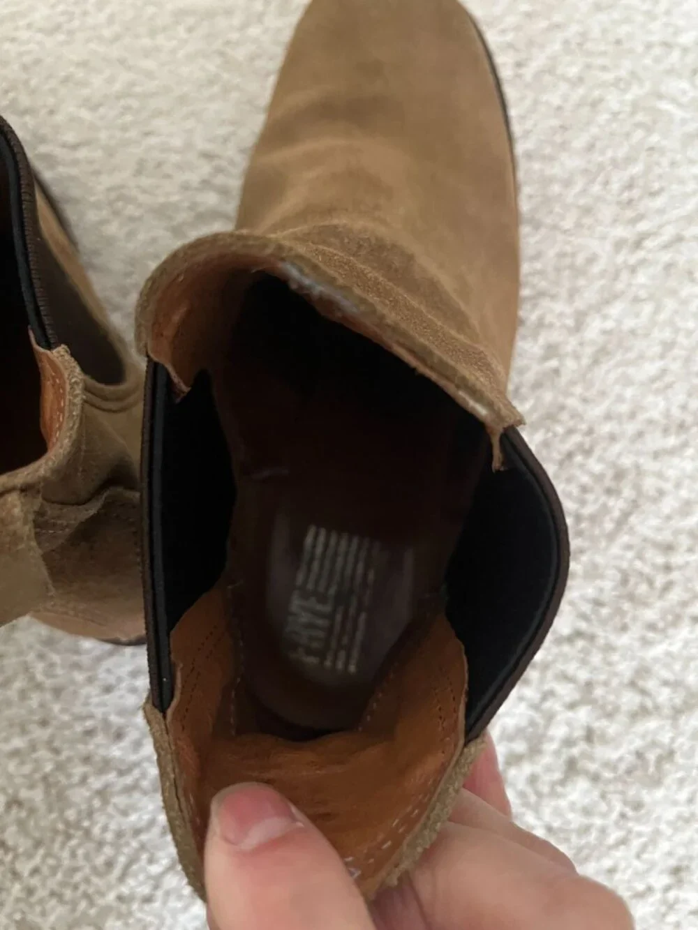 NWOB Frye Sabrina Chelsea Brown Suede Boots Sz 7.5 - Picture 7 of 11